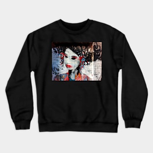 Japanese Lady graffiti, Blender Lane Crewneck Sweatshirt